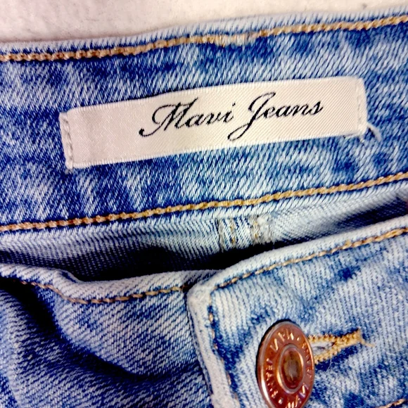 Mavi Frayed Light Blue Jean Shorts - Picture 3 of 6